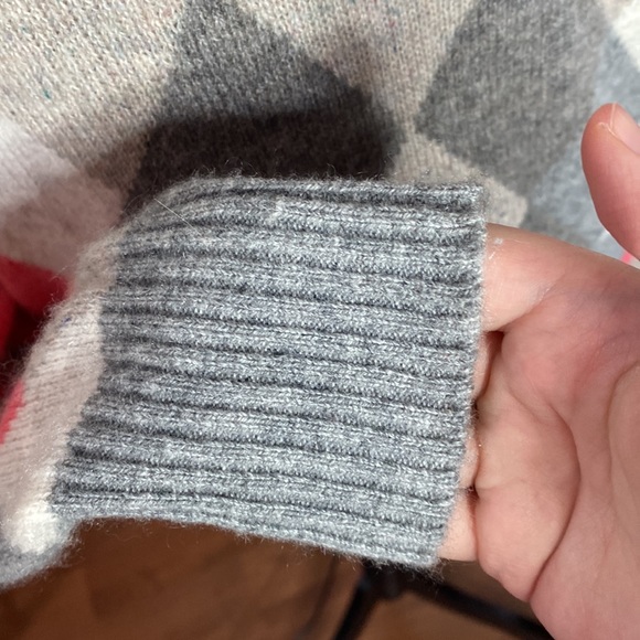 Line Cashmere argyle Crewneck sweater size M - Picture 7 of 11
